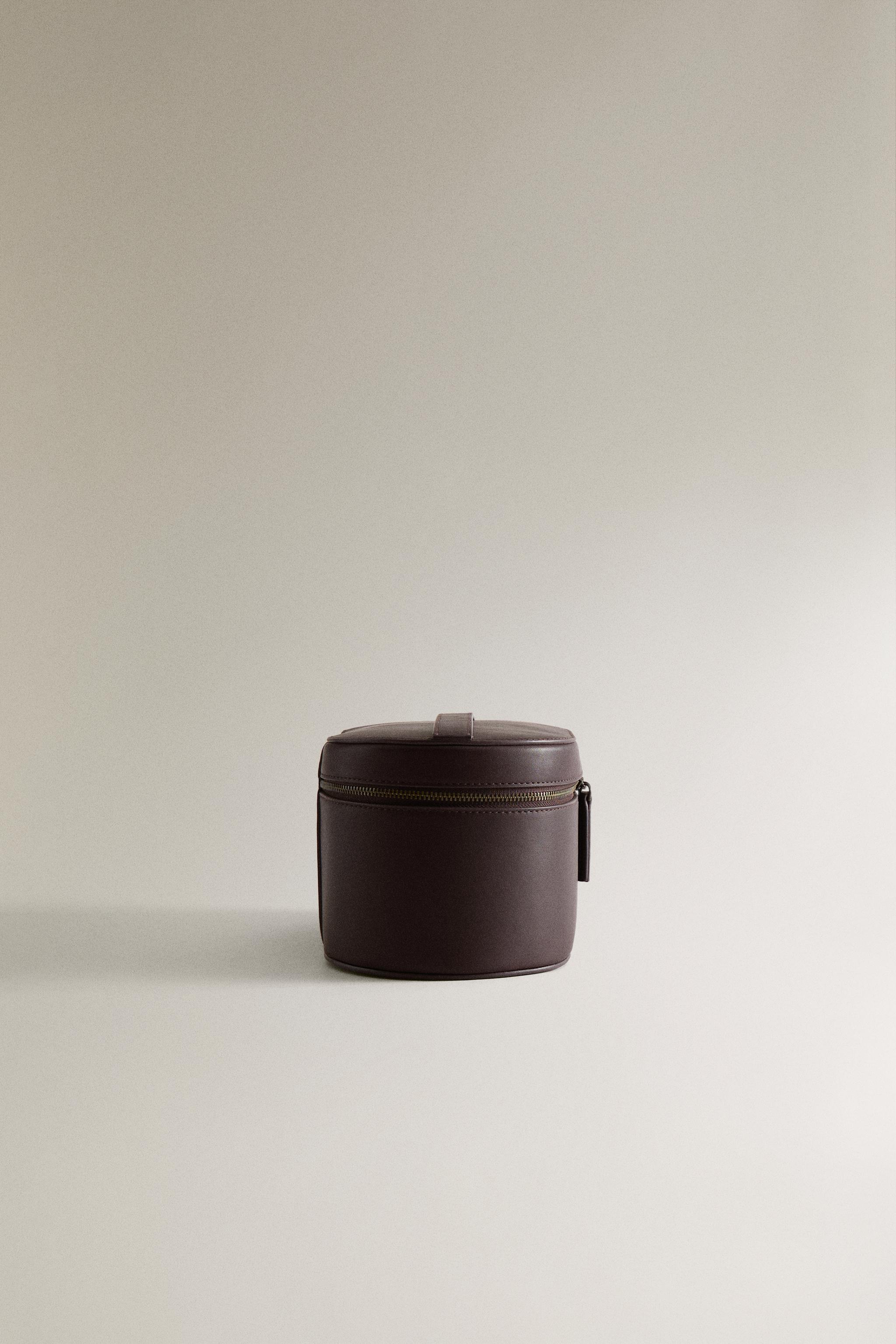 TROUSSE DE TOILETTE RIGIDE CUIR NAPA